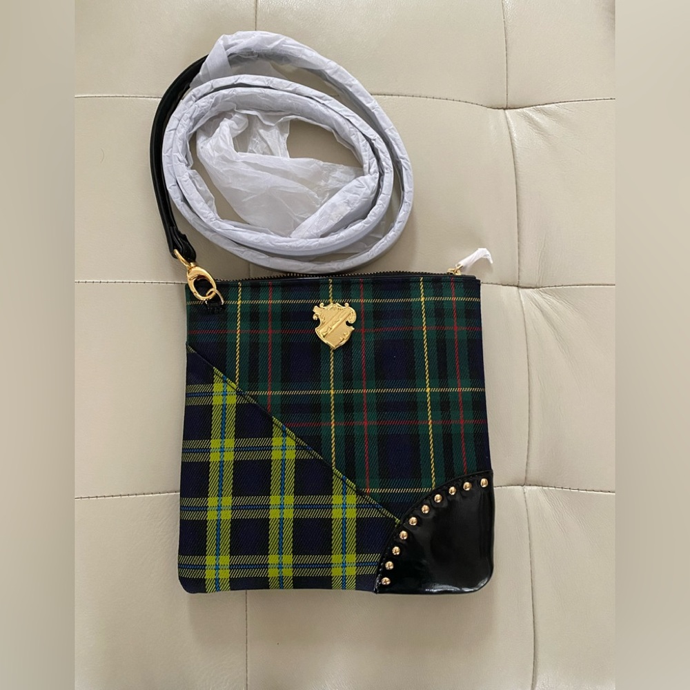 MAC Cosmetic plaid shoulder bag